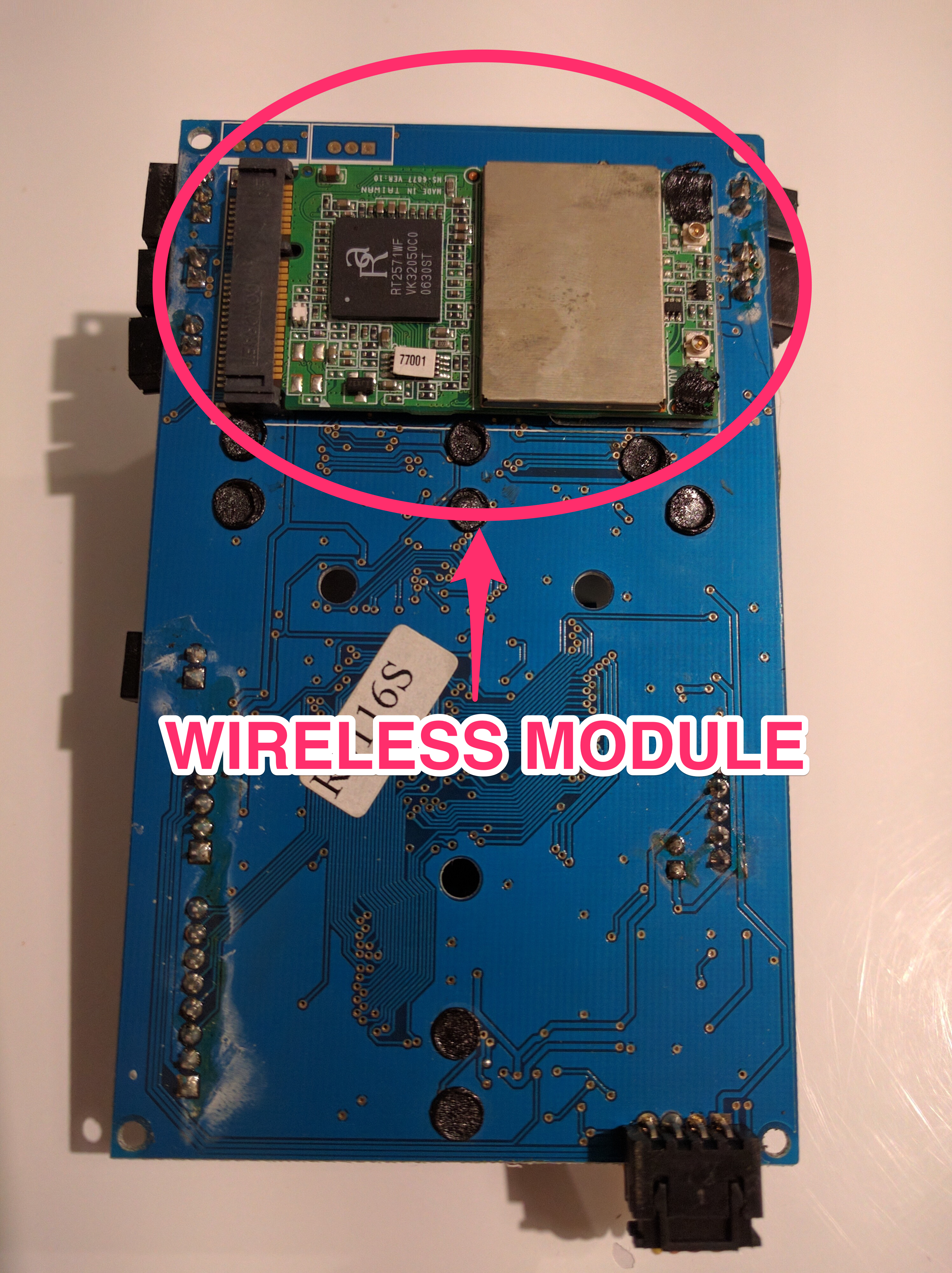 Detailed view of the wireless module